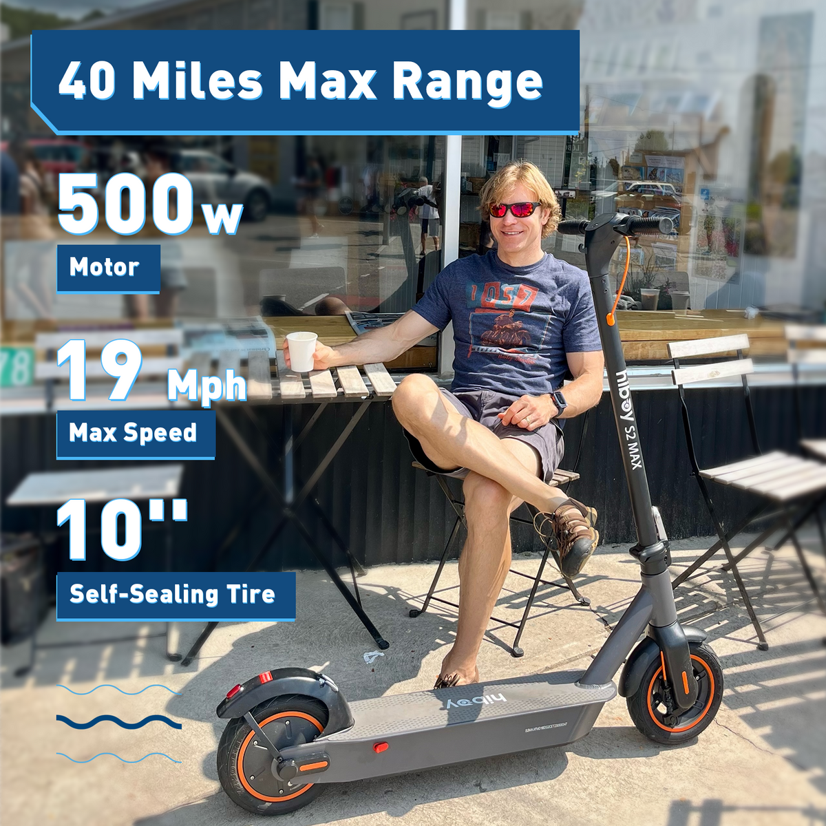 Hiboy S2 MAX Electric Scooter — official gallery photo 1