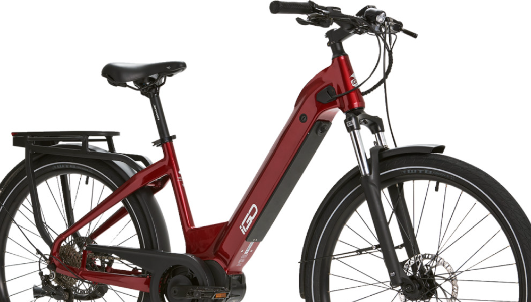 IGO ELECTRIC BIKES, Discovery Rosemont LS E-Bike - Burgundy - Step Through