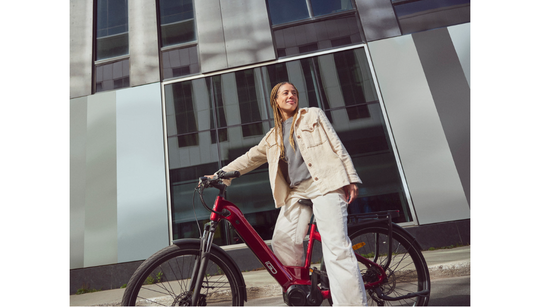 IGO ELECTRIC BIKES, Discovery Rosemont LS E-Bike - Burgundy - Step Through