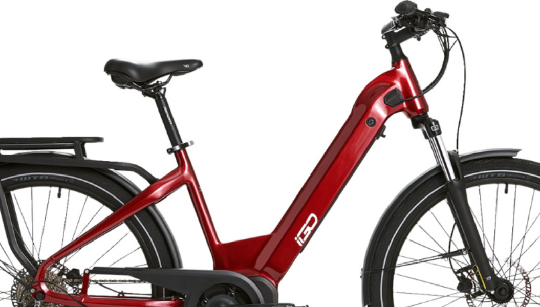 IGO ELECTRIC BIKES, Discovery Rosemont LS E-Bike - Burgundy - Step Through